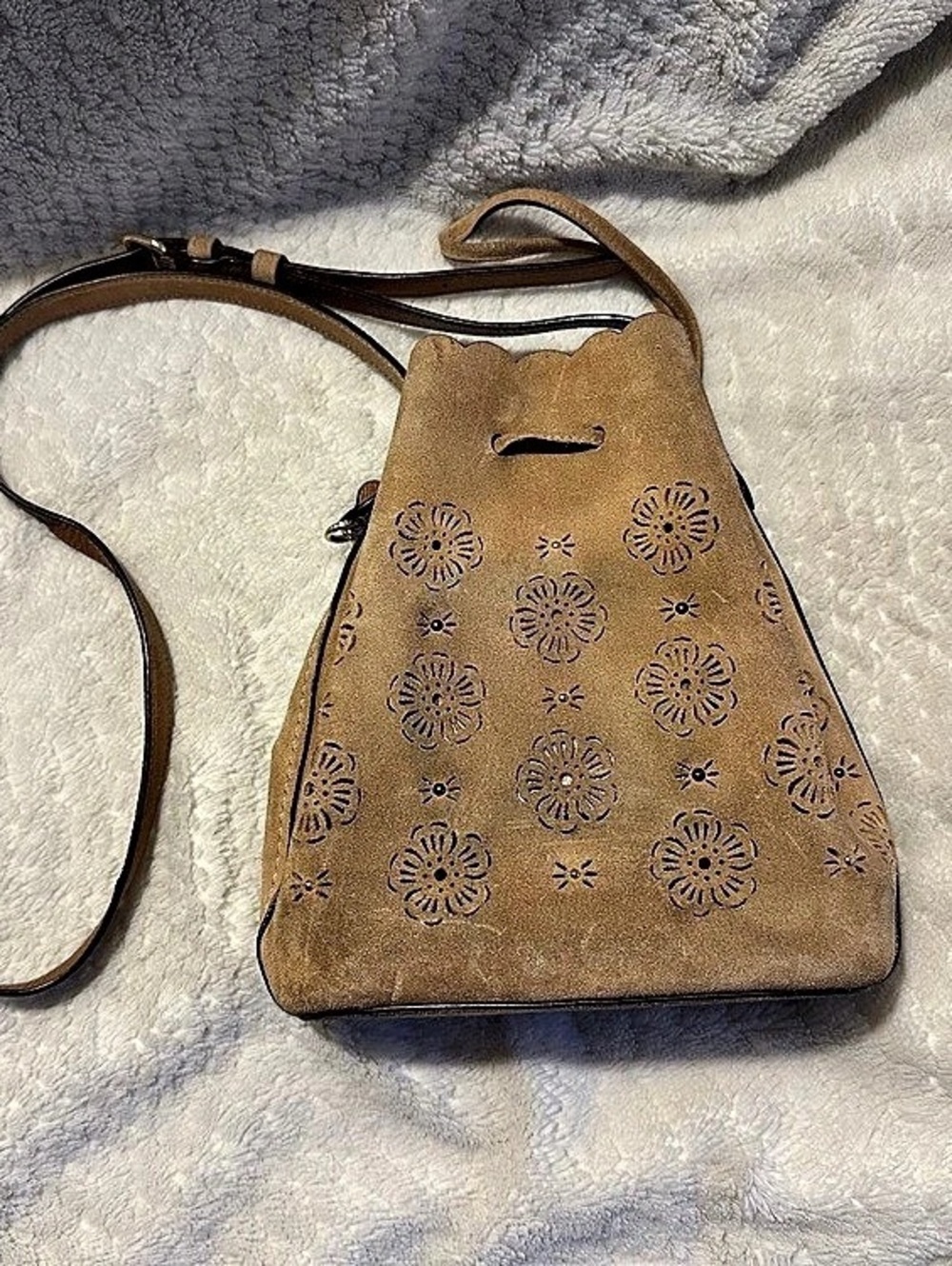 Coach Dinky Drawstring Crossbody Brown